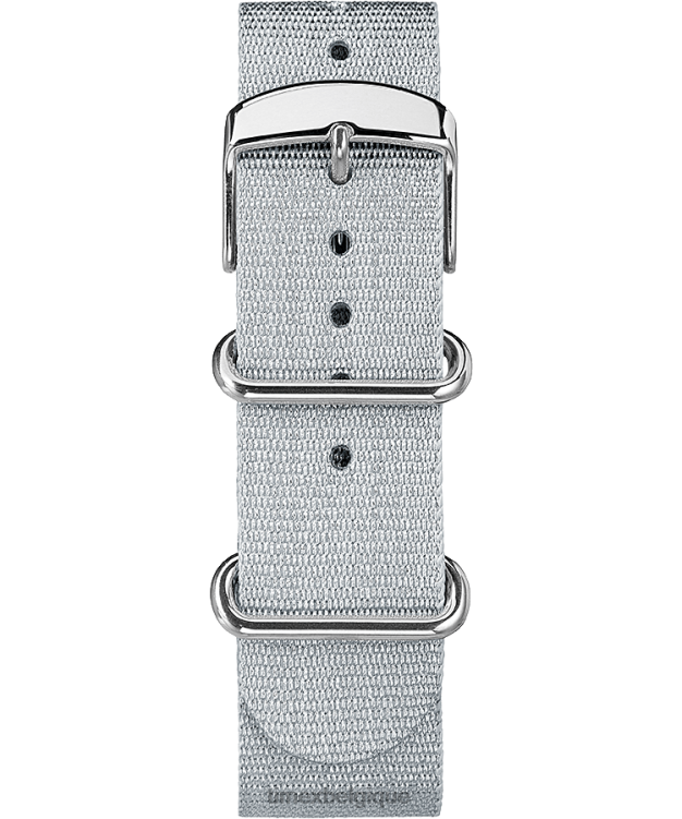 sangles | Timex unisexe Sangle coulissante en tissu métallique de 20 mm R2F20540 argenté