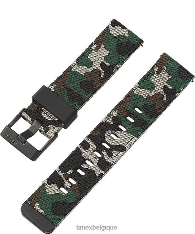 sangles | Timex unisexe Sangle en tissu à dégagement rapide de 22 mm R2F20516 camouflage