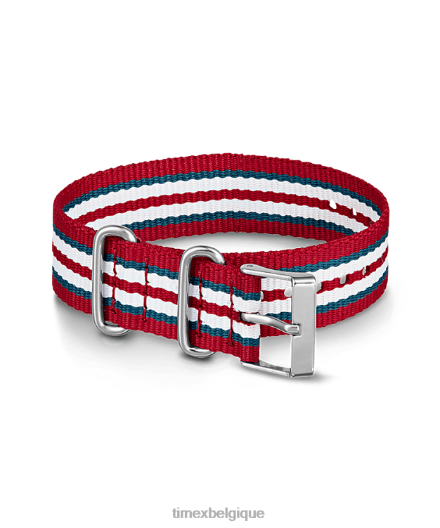 sangles | Timex unisexe Sangle monocouche en tissu de 20 mm R2F20528 rouge