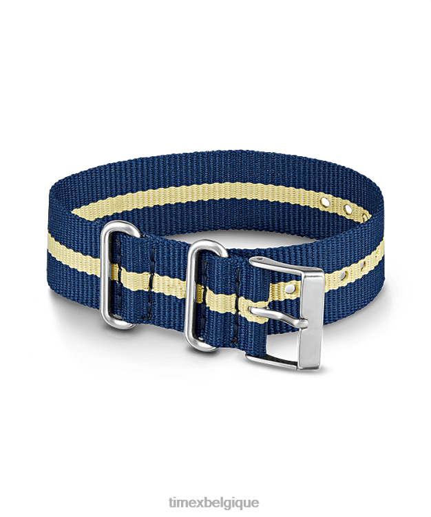 sangles | Timex unisexe Sangle monocouche en tissu de 20 mm R2F20539 bleu