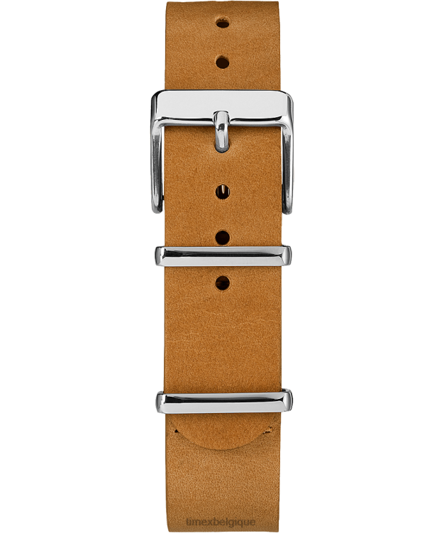 sangles | Timex unisexe Bracelet double couche en cuir de 18 mm R2F20420 bronzer