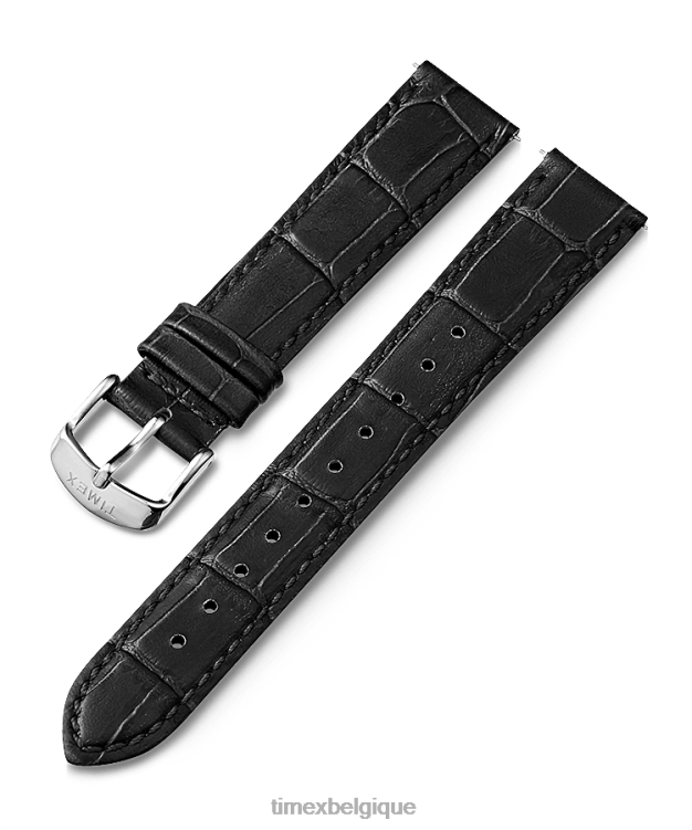 sangles | Timex unisexe Bracelet en cuir à dégagement rapide de 18 mm R2F20415 noir