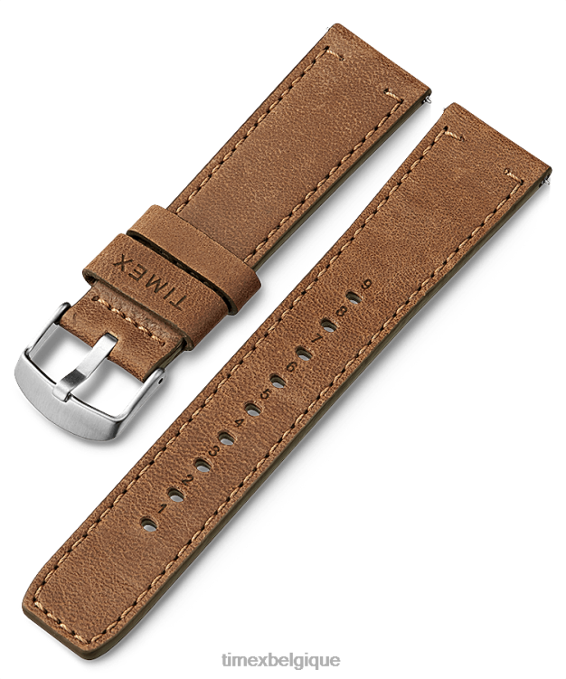 sangles | Timex unisexe Bracelet en cuir à dégagement rapide de 22 mm R2F20435 bronzer