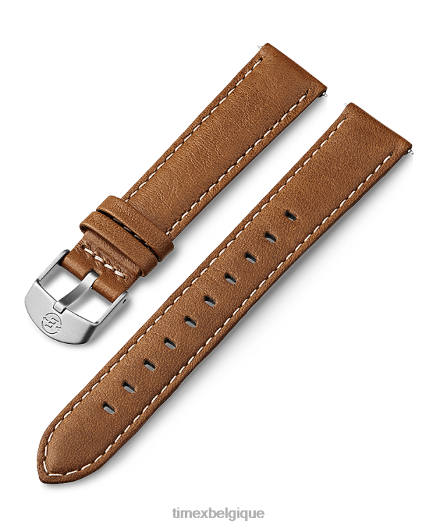 sangles | Timex unisexe bracelet en cuir de 18 mm R2F20472 bronzer