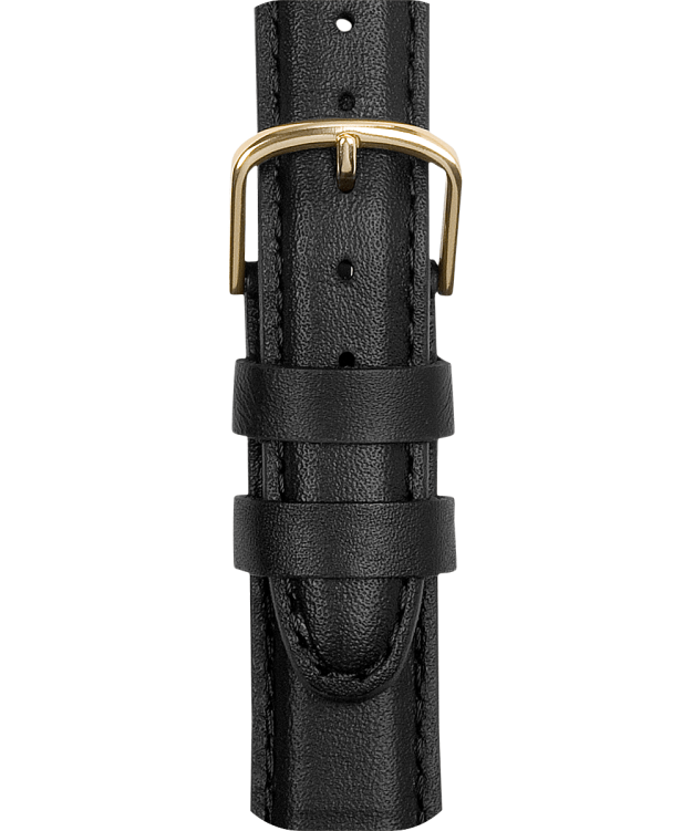 sangles | Timex unisexe bracelet en cuir de 18 mm R2F20483 noir/lisse