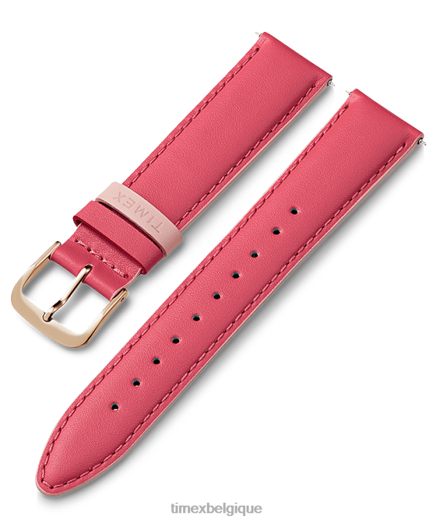 sangles | Timex unisexe bracelet en cuir de 20 mm R2F20453 rose
