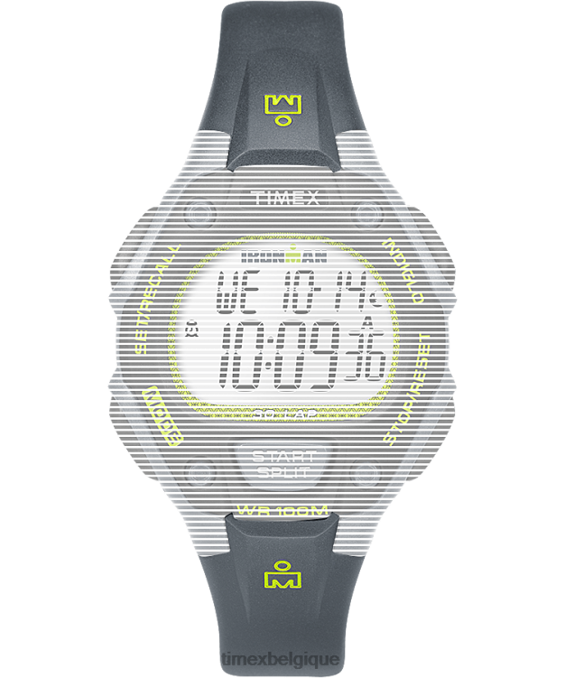 sangles | Timex unisexe bracelet en résine de remplacement de 14 mm pour ironman classic 30 de taille moyenne R2F20644 gris