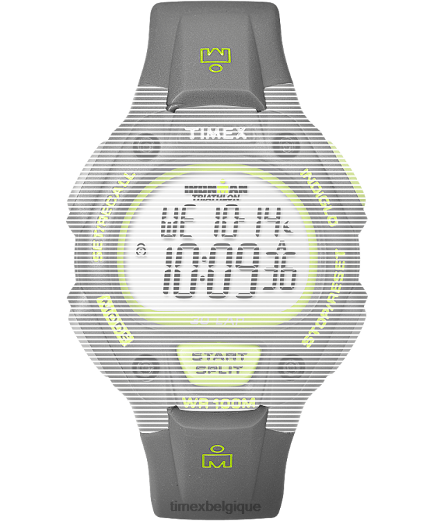 sangles | Timex unisexe bracelet en résine de remplacement de 16 mm pour ironman classic 30 pleine grandeur R2F20675 gris