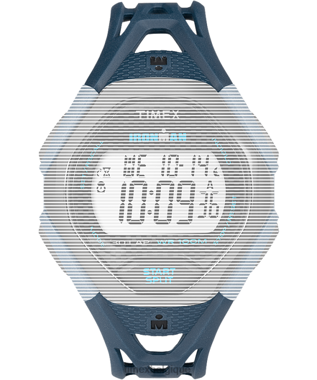 sangles | Timex unisexe bracelet en résine de remplacement de 17 mm pour ironman élégant 30 pleine grandeur R2F20573 bleu