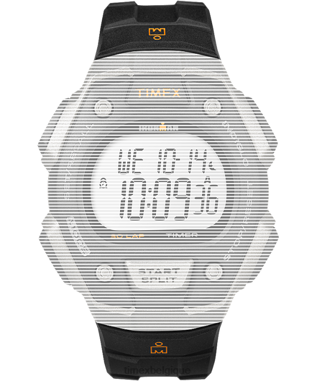 sangles | Timex unisexe bracelet en résine de remplacement de 18 mm pour ironman classic 30 pleine grandeur R2F20669 noir