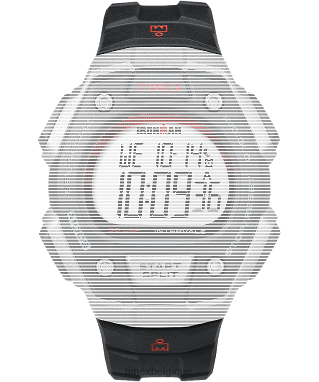 sangles | Timex unisexe bracelet en résine de remplacement de 18 mm pour ironman classic 50 pleine grandeur R2F20683 noir