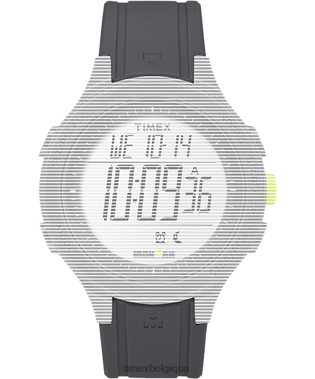 sangles | Timex unisexe bracelet en silicone de remplacement de 15 mm pour ironman essential 30 R2F20639 gris