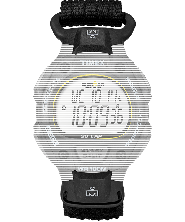 sangles | Timex unisexe résine de remplacement de 16 mm avec bracelet en tissu pour ironman classic 30 pleine grandeur R2F20698 noir