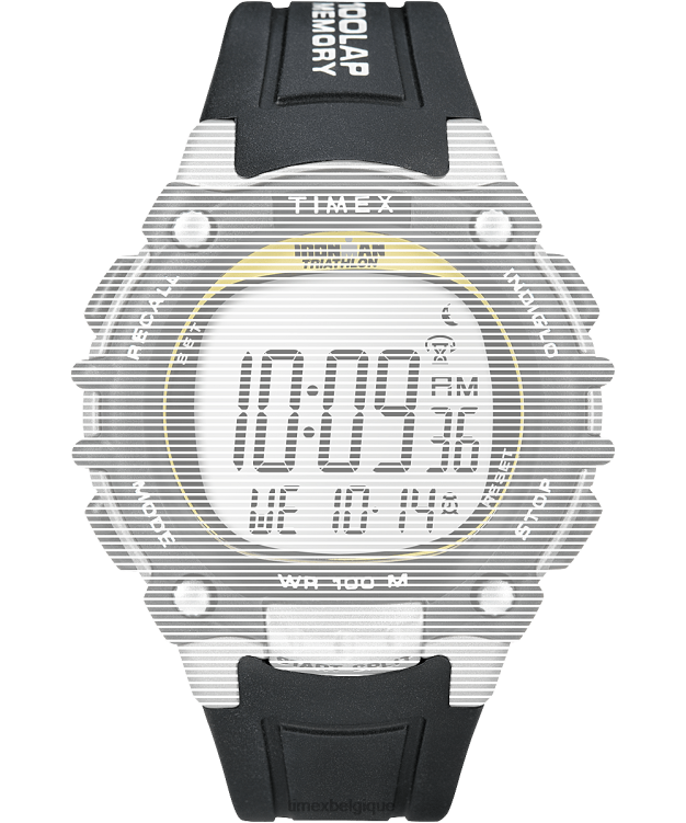 sangles | Timex unisexe sangle de remplacement pour ironman classic 100 pleine grandeur R2F20552 noir