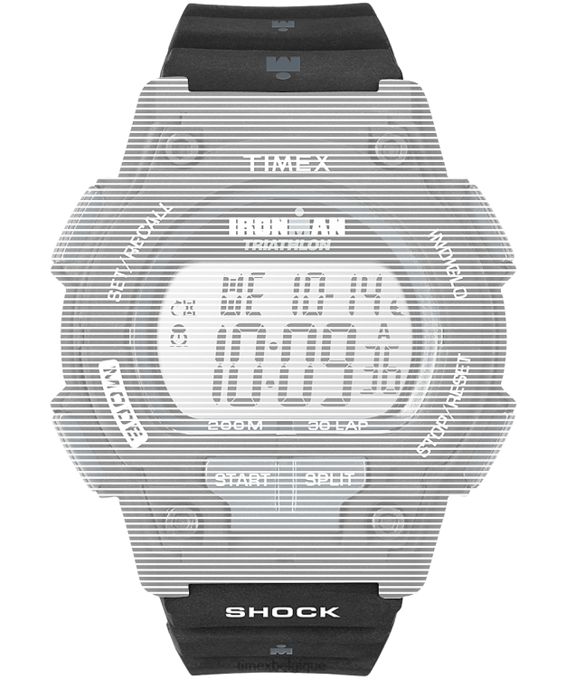 sangles | Timex unisexe sangle de remplacement pour ironman original 30 choc pleine grandeur R2F20693 noir