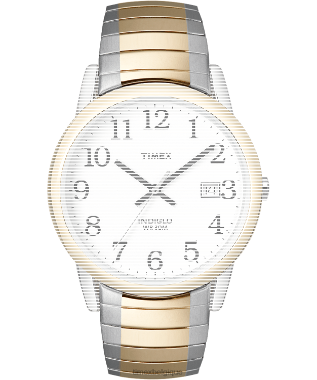 sangles | Timex unisexe sangle de remplacement pour une lecture facile R2F20697 deux tons