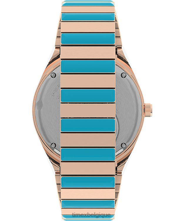 montres | Q Timex femmes Malibu - Montre à bracelet extensible en acier inoxydable de 36 mm R2F20367 doré rose/bicolore/rose