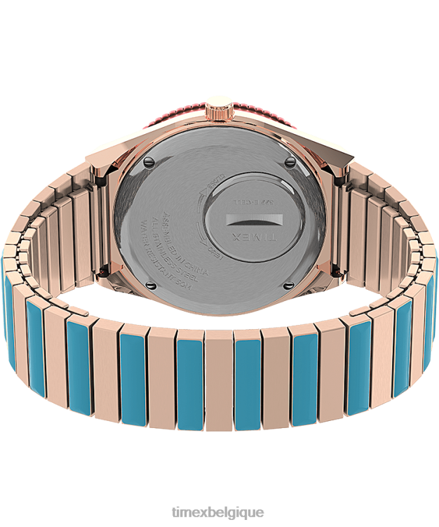 montres | Q Timex femmes Malibu - Montre à bracelet extensible en acier inoxydable de 36 mm R2F20367 doré rose/bicolore/rose
