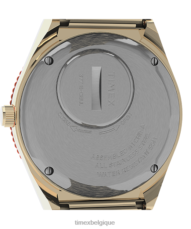 montres | Q Timex femmes Malibu - Montre à bracelet extensible en acier inoxydable de 36 mm R2F20372 doré/bicolore/noir