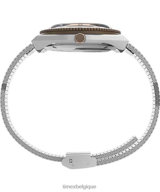 montres | Q Timex femmes Montre bracelet en acier inoxydable de 36 mm R2F20348 acier inoxydable/ton argenté