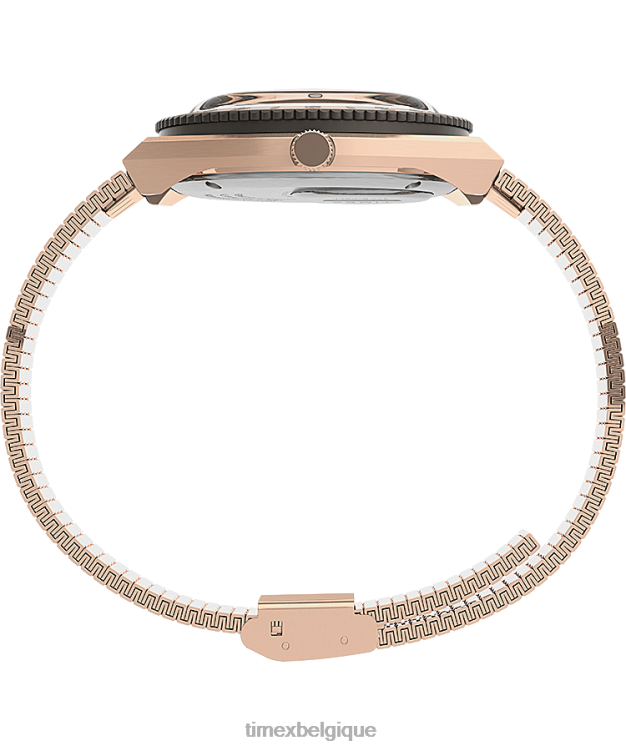 montres | Q Timex femmes Montre bracelet en acier inoxydable de 36 mm R2F20368 ton doré rose/crème