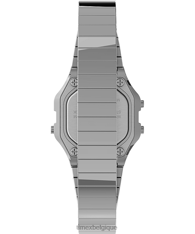 montres | Timex femmes Montre à bracelet d'expansion en acier inoxydable t80 mini 27 mm R2F20346 argenté/acier inoxydable