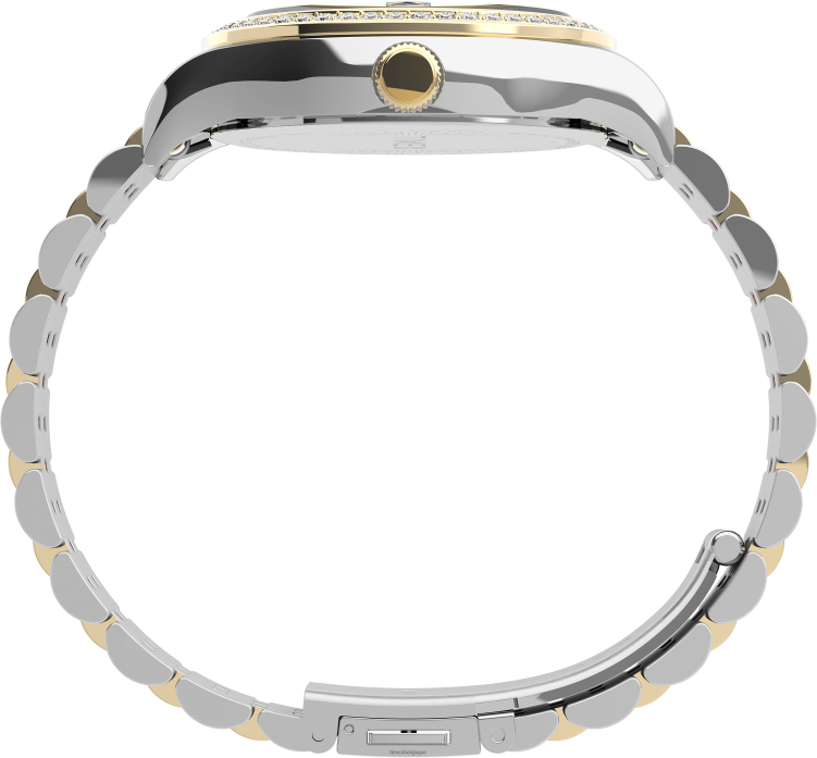 montres | Timex femmes Montre-bracelet traditionnelle Waterbury en acier inoxydable de 34 mm R2F20369 bicolore/argenté