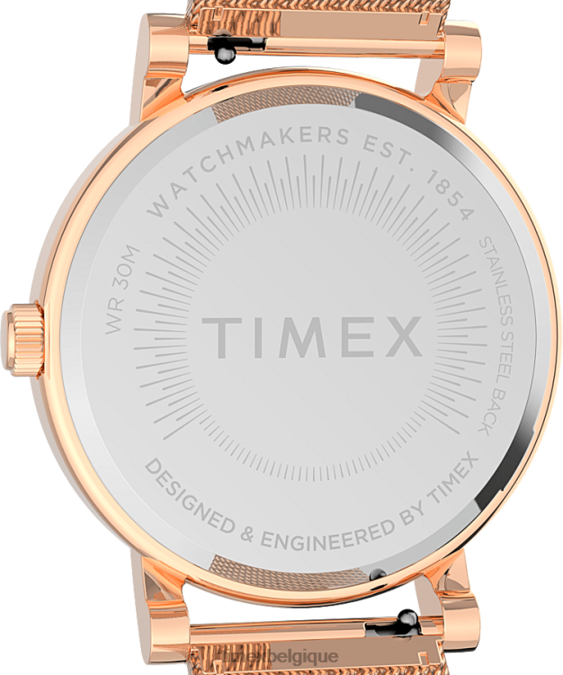 montres | Timex femmes Originals - Montre à bracelet en maille d'acier inoxydable de 38 mm R2F20345 ton or rose