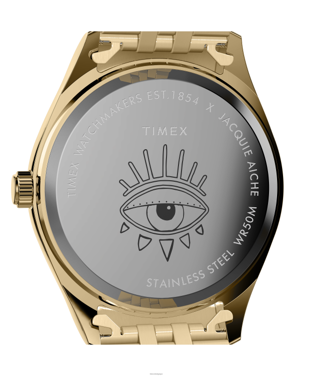 montres | Timex femmes cadran en pierre dorée Legacy x Jacquie Aiche avec montre Tribu Eye 36 mm R2F20320 doré/noir