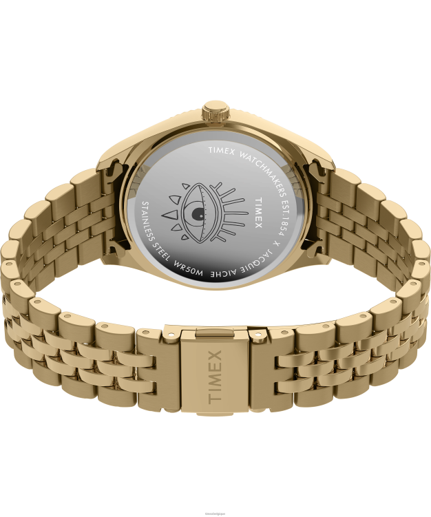 montres | Timex femmes cadran en pierre dorée Legacy x Jacquie Aiche avec montre Tribu Eye 36 mm R2F20320 doré/noir