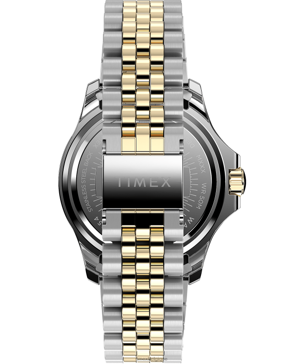 montres | Timex femmes montre-bracelet en acier inoxydable Kaia 38 mm R2F20361 bicolore/argenté
