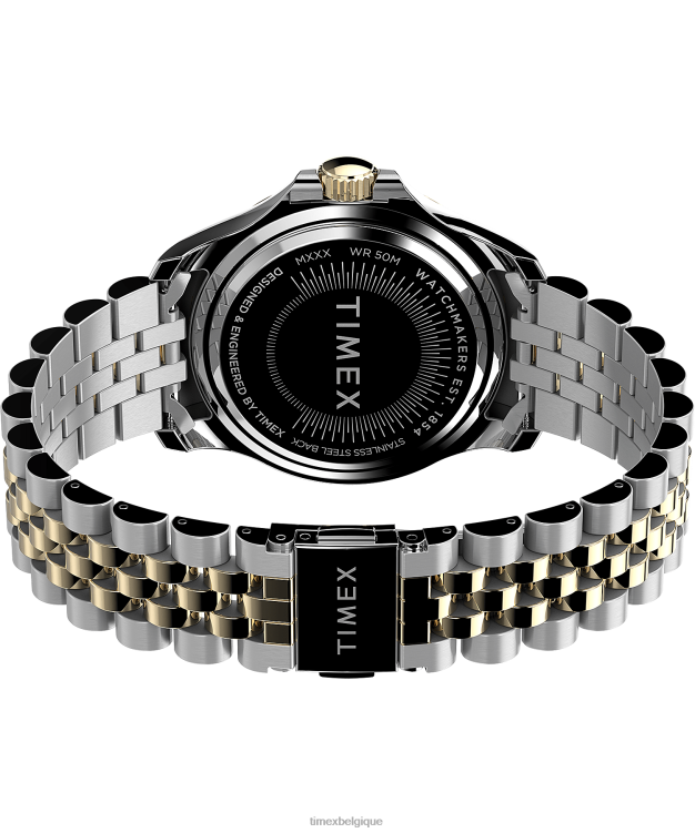 montres | Timex femmes montre-bracelet en acier inoxydable Kaia 38 mm R2F20361 bicolore/argenté