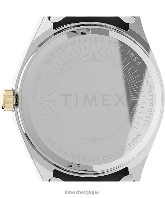 montres | Timex femmes montre-bracelet en acier inoxydable Legacy Boyfriend de 36 mm R2F20336 bicolore/doré