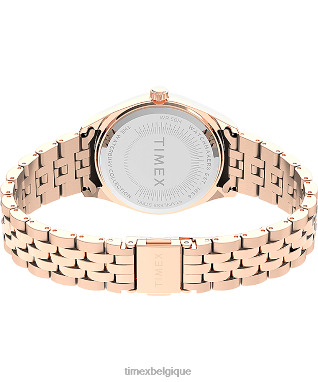 montres | Timex femmes montre-bracelet en acier inoxydable Legacy Boyfriend de 36 mm R2F20340 ton doré rose/rose