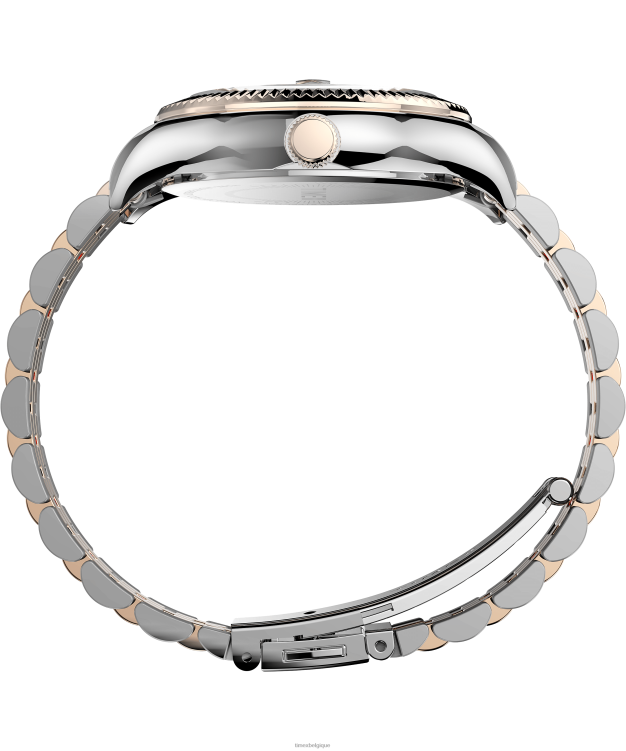 montres | Timex femmes montre-bracelet en acier inoxydable Legacy de 34 mm R2F20337 bicolore/argenté