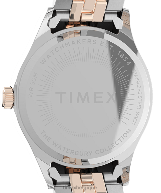 montres | Timex femmes montre-bracelet en acier inoxydable Legacy de 34 mm R2F20337 bicolore/argenté