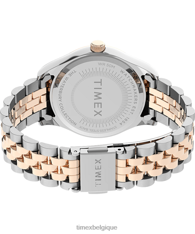 montres | Timex femmes montre-bracelet en acier inoxydable Legacy de 34 mm R2F20337 bicolore/argenté