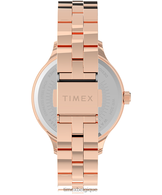 montres | Timex femmes montre-bracelet en acier inoxydable Peyton 36 mm R2F20339 ton doré rose/rose