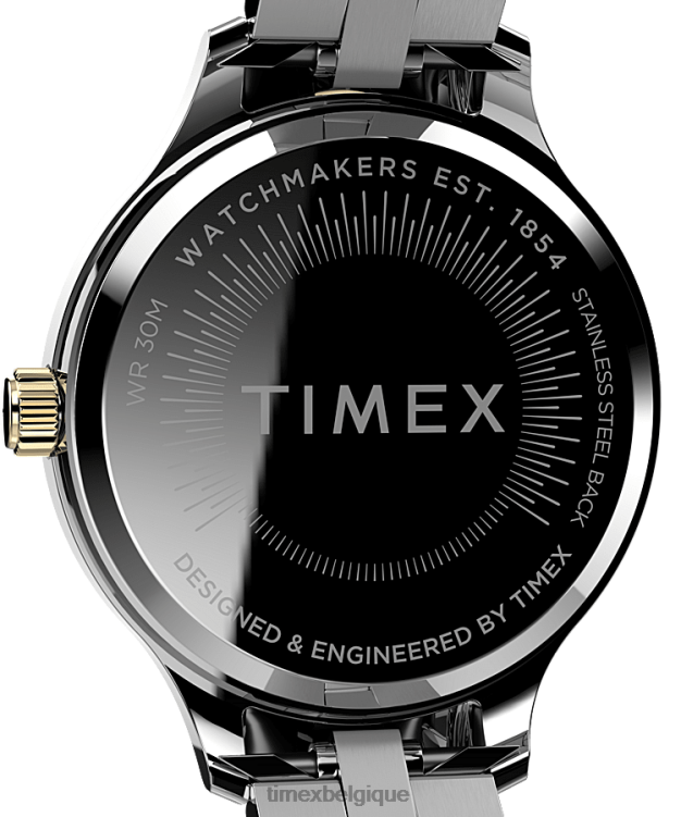 montres | Timex femmes montre-bracelet en acier inoxydable Peyton 36 mm R2F20358 argenté/bicolore
