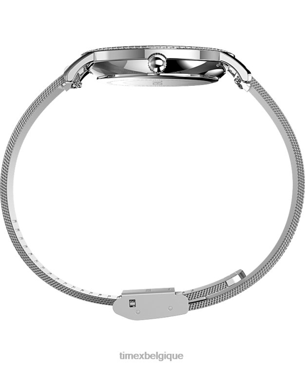 montres | Timex femmes montre-bracelet en acier inoxydable transcend 34 mm R2F20356 argenté