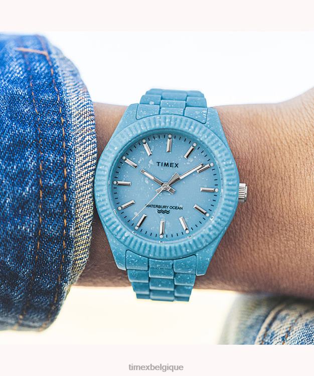 montres | Timex femmes montre-bracelet en plastique recyclé Legacy Ocean de 37 mm R2F20381 bleu