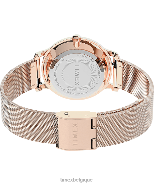 montres | Timex femmes montre transcend 31 mm avec bracelet en maille d'acier inoxydable R2F20362 ton doré rose/rose