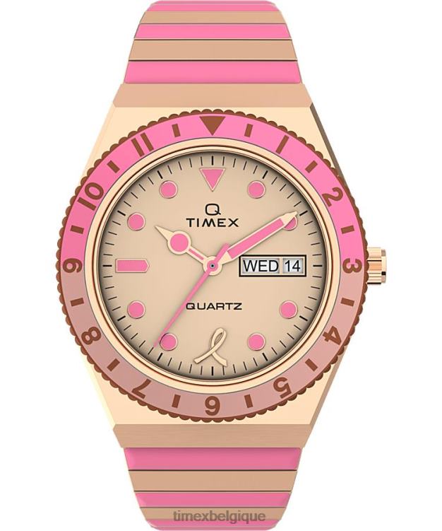 montres | Timex x femmes montre bracelet en acier inoxydable q bcrf 36 mm R2F20333 doré rose/bicolore/rose