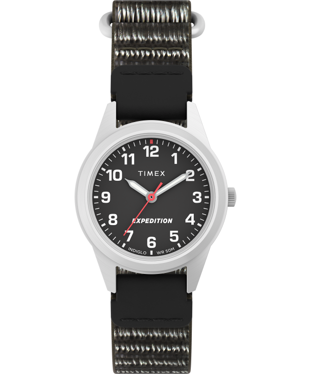montres | Timex femmes Montre Expedition Field Mini avec bracelet à emballage rapide de 26 mm R2F20395 acier inoxydable/noir
