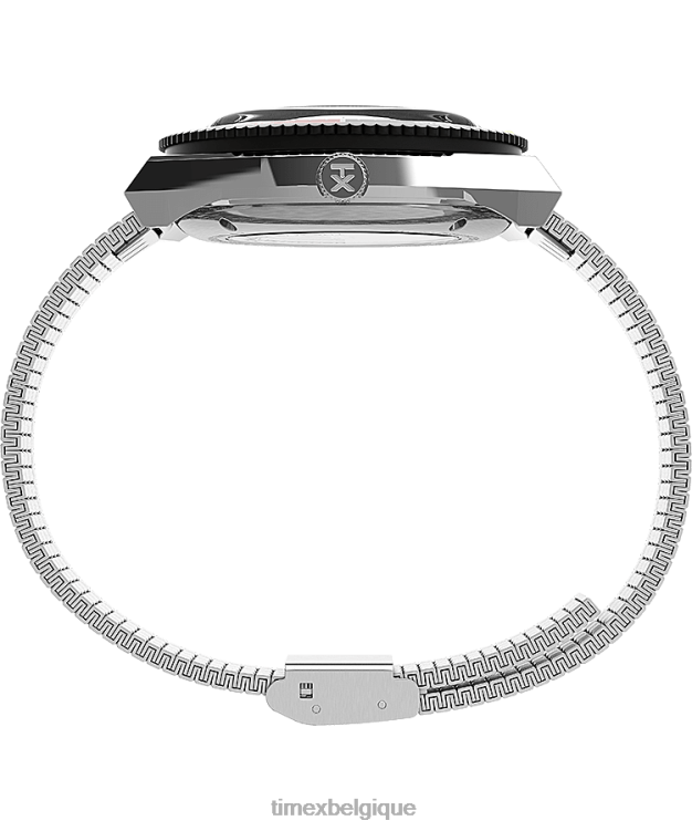 montres | Timex Hommes montre bracelet en acier inoxydable m79 automatique 40 mm R2F2047 acier inoxydable/noir/rouge