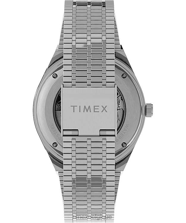 montres | Timex Hommes montre bracelet en acier inoxydable m79 automatique 40 mm R2F2047 acier inoxydable/noir/rouge