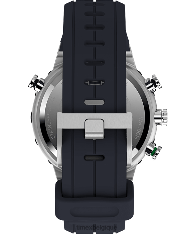 montres | Timex Hommes Montre Expedition North Tide-Temp-Compass avec bracelet en silicone de 45 mm R2F2036 acier inoxydable/bleu