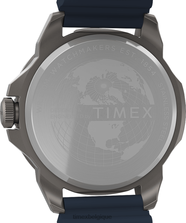 montres | Timex Hommes montre expédition north ridge 41 mm bracelet en silicone R2F2016 titane/bleu
