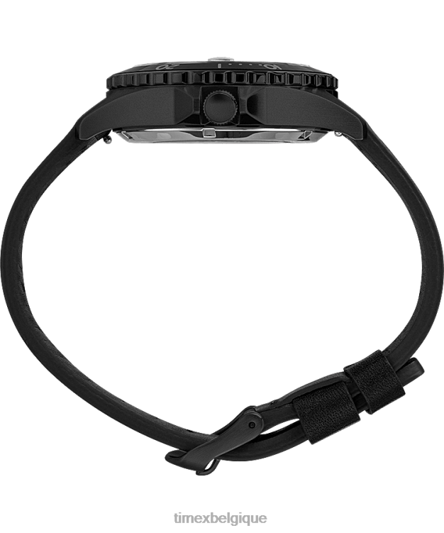 montres | Timex Hommes montre navi xl automatique 41 mm avec bracelet en cuir R2F2035 acier inoxydable/noir