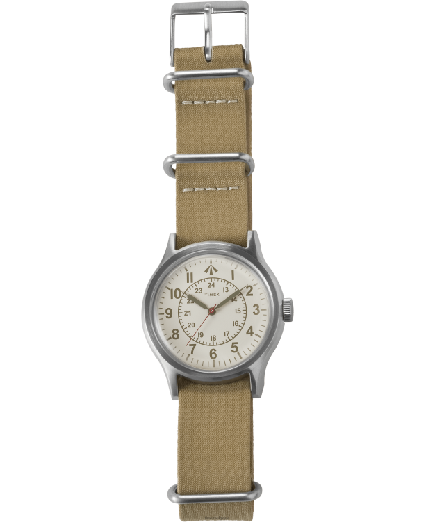 montres | Timex x Hommes ensemble de montre nigel cabourn avec bracelet en tissu 36 mm R2F2037 bronzer